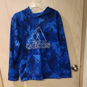 Adidas Kids Camo Blue Hoodie